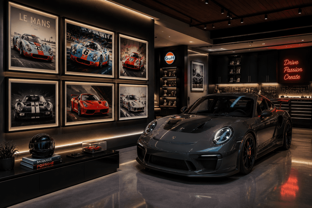 The Rise of Automotive Art Prints in Home and Garage Decor