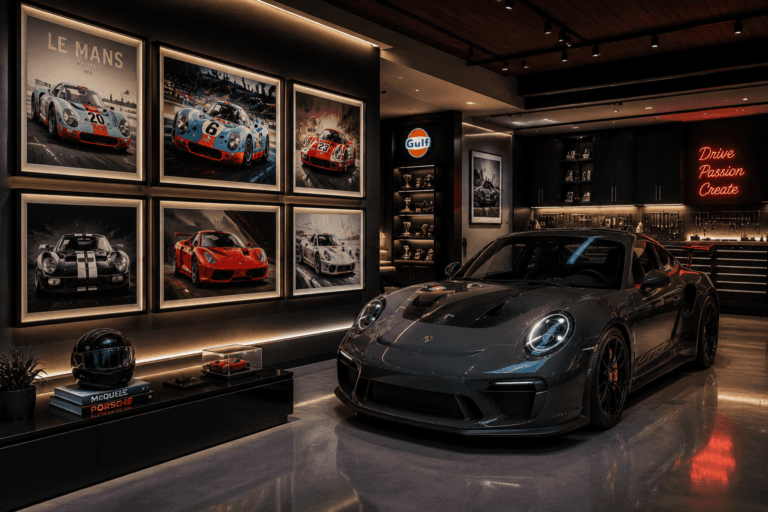 The Rise of Automotive Art Prints in Home and Garage Decor