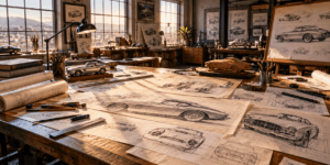 classic car concept sketch